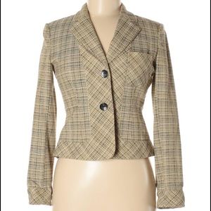 AK Anne Klein Tan Jacket/Blazer Size 0 (petite)
